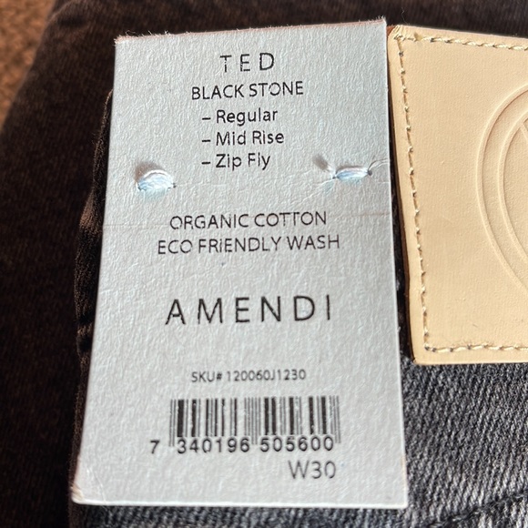 Amendi Ted Black Stone Shorts Size 30 NWT - Picture 8 of 8